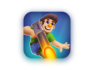 Ride the Gun (icon) game game app icon illustation