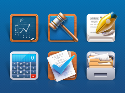 Court Icons v.2 blue box calculator court grlmc icons interface list pen similar ui web