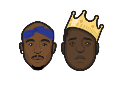 90's Duos - Tupac/Biggie 90s eastcoast notoriousbig rap tupac westcoast