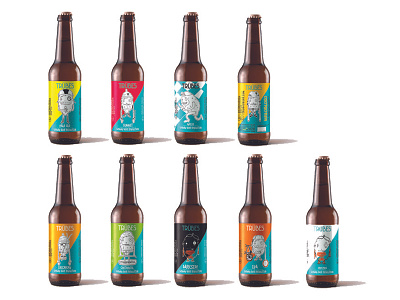 Trubes Beer beer brand branding illustration label vector
