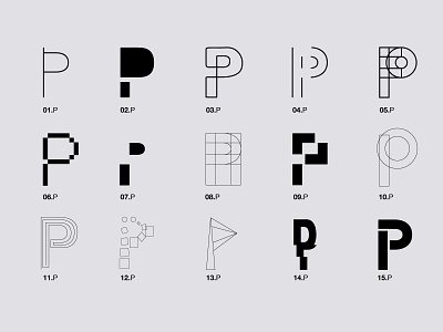 P branding design icon illustration letter logo p pattern pulcedesign type typeface vector
