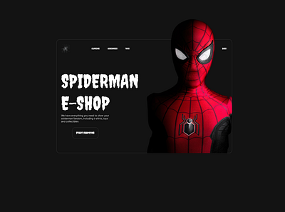 Spiderman E-shop branding design illustration logo typography ui ux