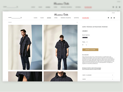 Ecommerce Product Page ( Massimo Dutti )