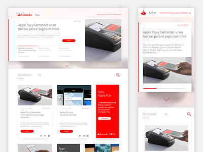 Responsive Blog Proposal Santander blog cards content responsive