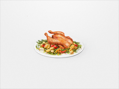 Food Icon - .gif process chicken delivery club difiz food green icon illustration potato salate sexy tomato