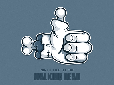 Zombie Like for The WALKING DEAD - sticker bones difiz difiz.com icon like sticker telegram the walking dead zombie
