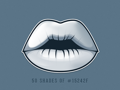50 Shades Of #15242F - sticker 50 shades of grey bones difiz difiz.com icon kiss lips sexy