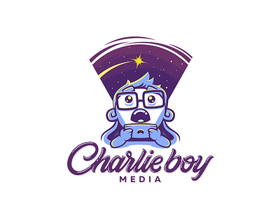 Charlie Boy Media blue charlie charlie boy charlie boy media glasses ipad lettering logo logotype new york night star