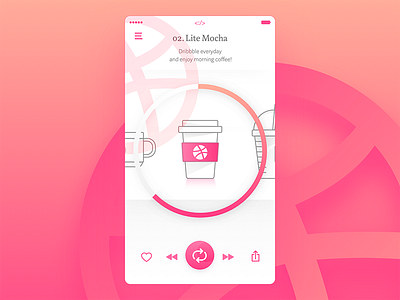 Dribbble coffee & 1 Dribbble Invite