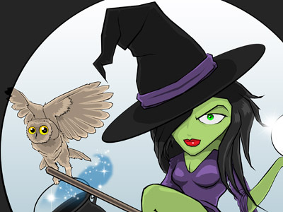 the Witch & the Owl drawing graphic design illustration owl witch