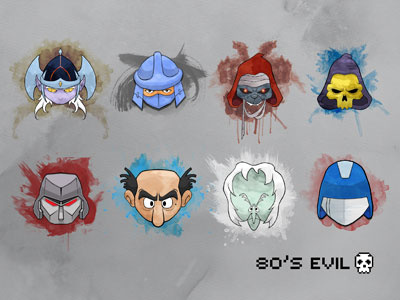 80's Evil 80s drawing evil graphic design illustration villains