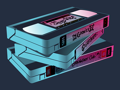 VHS Saturday Playlist 80s breakfast club cassette ghostbusters goonies retrowave vaporwave vhs