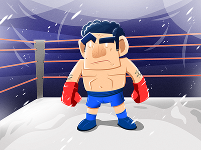Fighter art box boxing character design illustrator photoshop ring