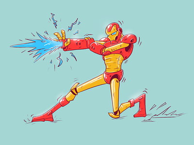 iron man art avengers character digital drawing ironman marvel red