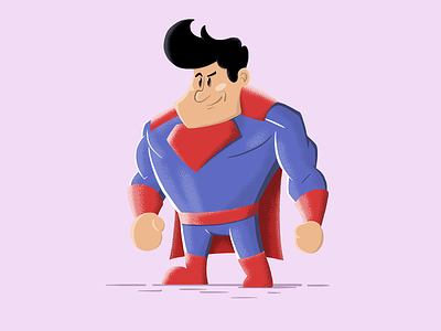 Superman art blue character dccomics design drawing illustration movie painting red superman