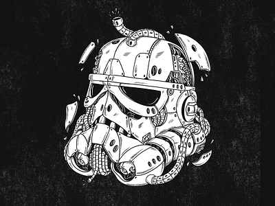 Star Wars Day Stormtrooper art digital drawing helmet illustration robot starwars starwarsday stormtrooper style