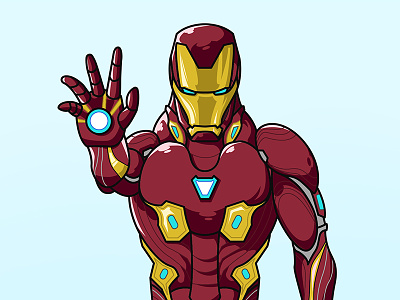 Iron Man avengers flasdesign illustrator ironman vector