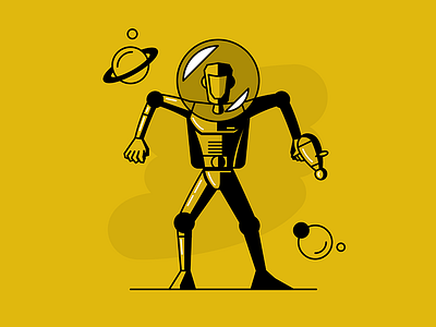 Astronaut astronaut drawing illustrator space yellow