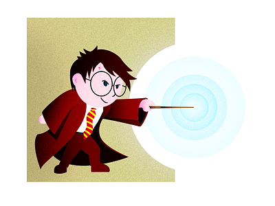 Harry Potter flatdesign gold harrypotter illustrator vector vectorart