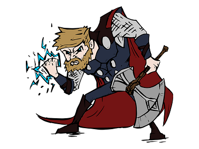 Thor Dribbble art avengers character design marvel thor