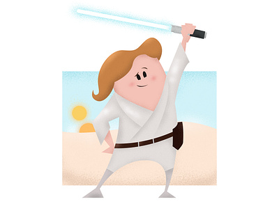 Luke Skywalker art character colors design illustrator luke skywalker starwars vector