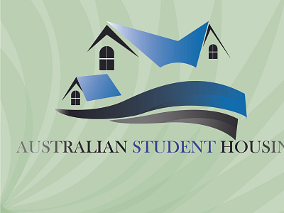 Australian Student Housing 3d graphic design logo typography