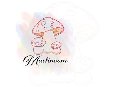 Mushroom art brand identity branding design graphic design hand drawn illustration logo logo design logodesign minimal minimalist mushroom professional logo typography vector