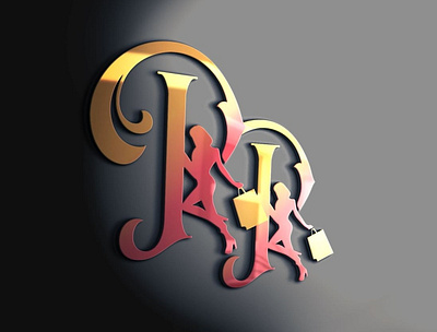 RR 3d brand brand identity branding clothing brand design graphic design iconic illustration letter mark logo logo design minimal monogram pictorial professional logo shopping typography vector