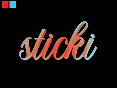 Sticki 3d brand identity branding design graphic design illustration logo design professional logo text effect typography vector vector design
