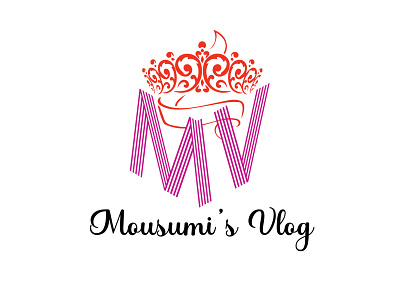 Mousumi's VLog blog brand identity branding design graphic design illustration lettermark logo logo design minimal minimalist modern logo professional logo typography vector women youtube logo