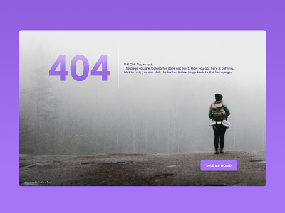 Weekly Warmup #25 404 error page 404page design dribbbleweeklywarmup lost webdesign website design weekly challenge