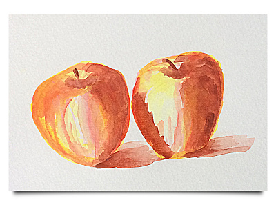 Weekly Warmup: Apples apples dribbbleweeklywarmup illustration watercolor weekly challenge