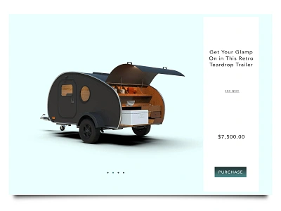 Teardrop Trailer design dribbbleweeklywarmup e commerce luxury weekly challenge