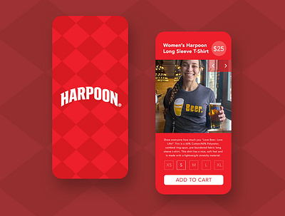 Harpoon Brewery Apparel mobile beer branding design layout mobile design ui ux