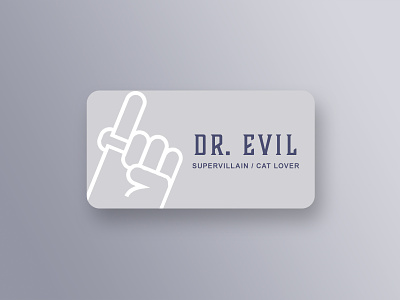 Business card for Dr. Evil business card card pinkie