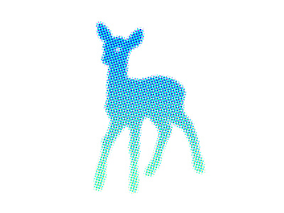 Icon: fawn design dribbbleweeklywarmup fawn halftone icon weekly challenge weekly warm up