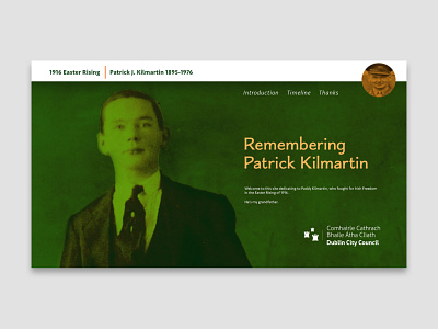 Patrick Kilmartin web site design dublin homepage ireland webdesign website website concept