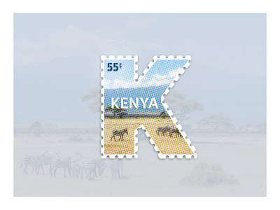 Weekly Warm-Up: Week 10 design dribbbleweeklywarmup halftone kenya kit stamp weekly challenge zebra
