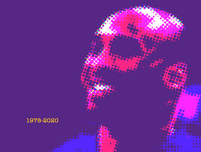 Kobe Bryant basketball design halftone identity illustration