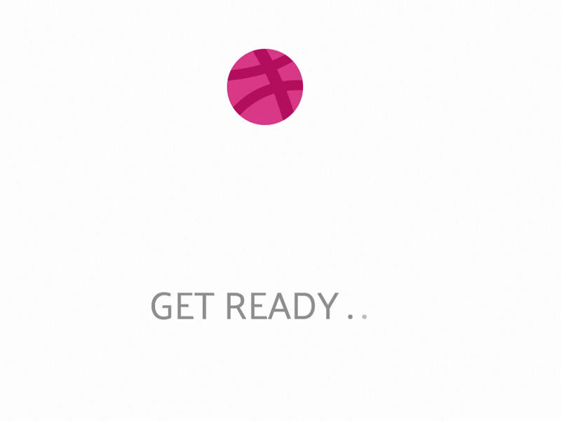 Get Ready... animation bouncing ball dribbble first shot get ready leeseul new start