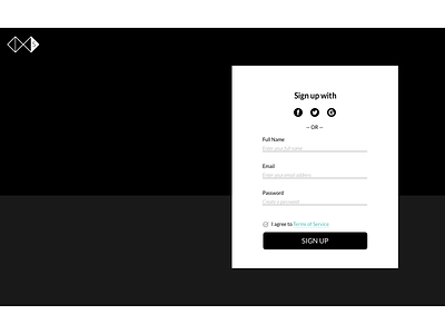 Sign Up dailyui dailyui 001 design studio leeseul minimal sign in sign up simple ui user interface