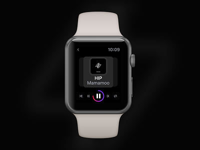 Music Player on Apple Watch applewatch dailyui009 dailyuichallenge leeseul musicplayer small interface ui ui design