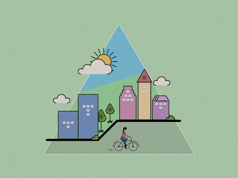 Lets ride vector biking summer
