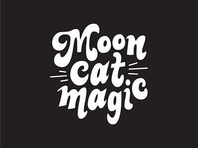 Moon Cat Magic Logo logo design tarot typography