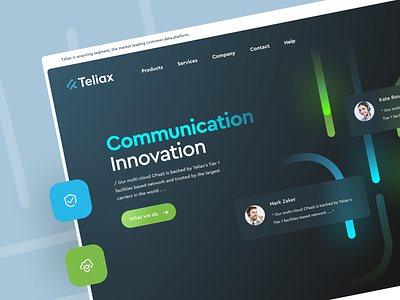 Communication Platform chat cloud communication concept connect cpaas figma help landing message network saas telephone voice voip web design