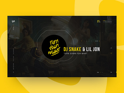 DJ Snake Home Page Concept concept dj home page music snake ui web web design yellow