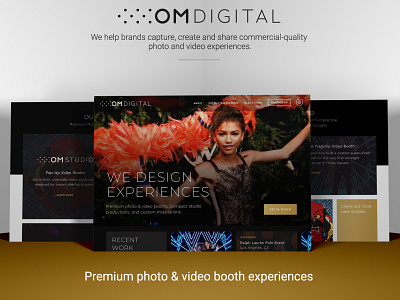 om digital mockup adobe photoshop branding creative fast landing page modern website music pixel perfect research idea responsive ui ux website for music website for videos