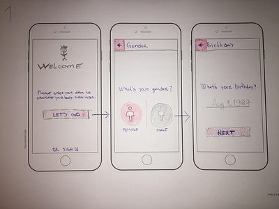 Wireframe Mobile App - Screen 1