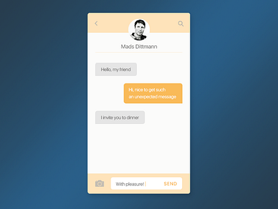 Daily UI Challenge 013 — Direct Messaging