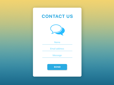 Daily UI Challenge 028 — Contact Us
